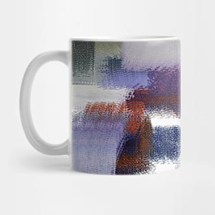 Abstract White And Grey Flower Mug